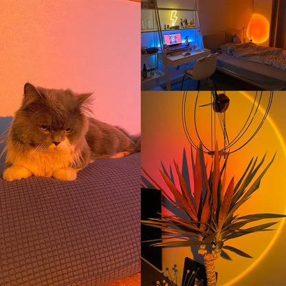 Sunset Mood Lamp with 4 Light Modes – Adjustable Ambient LED Nightlight