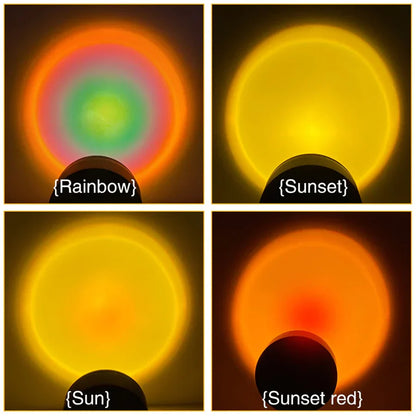 Sunset Mood Lamp with 4 Light Modes – Adjustable Ambient LED Nightlight