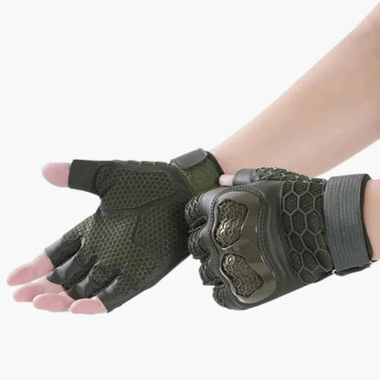 Tactical Fingerless Gloves Anti Slip Wear Resistant Outdoor Training Gloves
