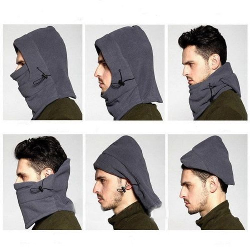 Thermal Fleece Winter Hat Face Neck Cover Windproof Cold Weather Outdoor Beanie