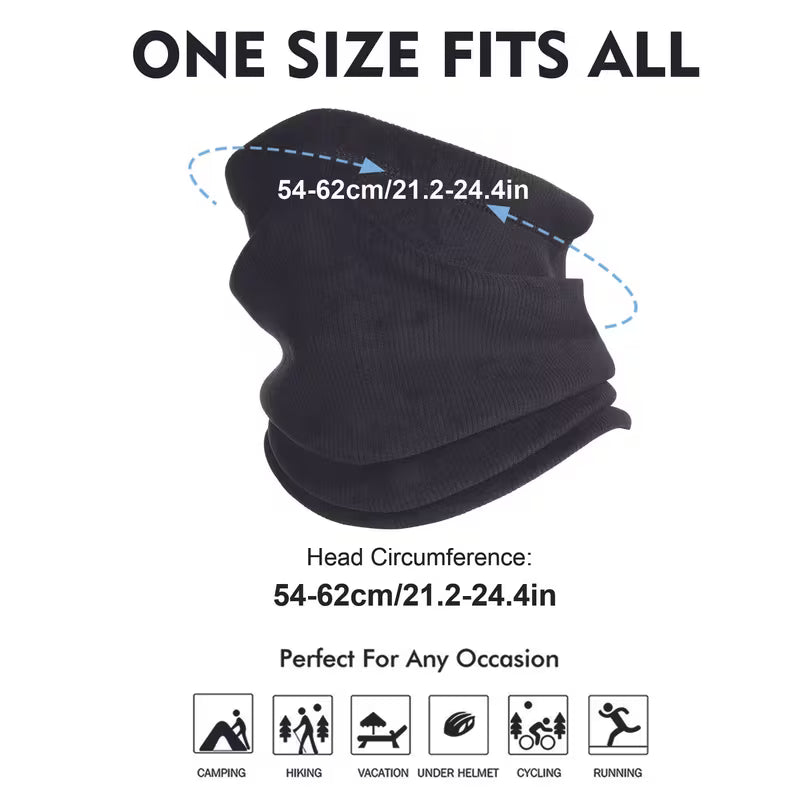 Thermal Neck Warmer Winter Fleece Snood Scarf
