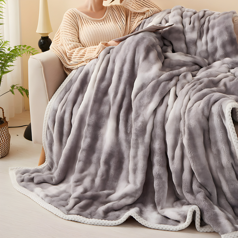 Ultra Soft Plush Winter Blanket Fluffy Cozy Throw Bed Sofa Blanket
