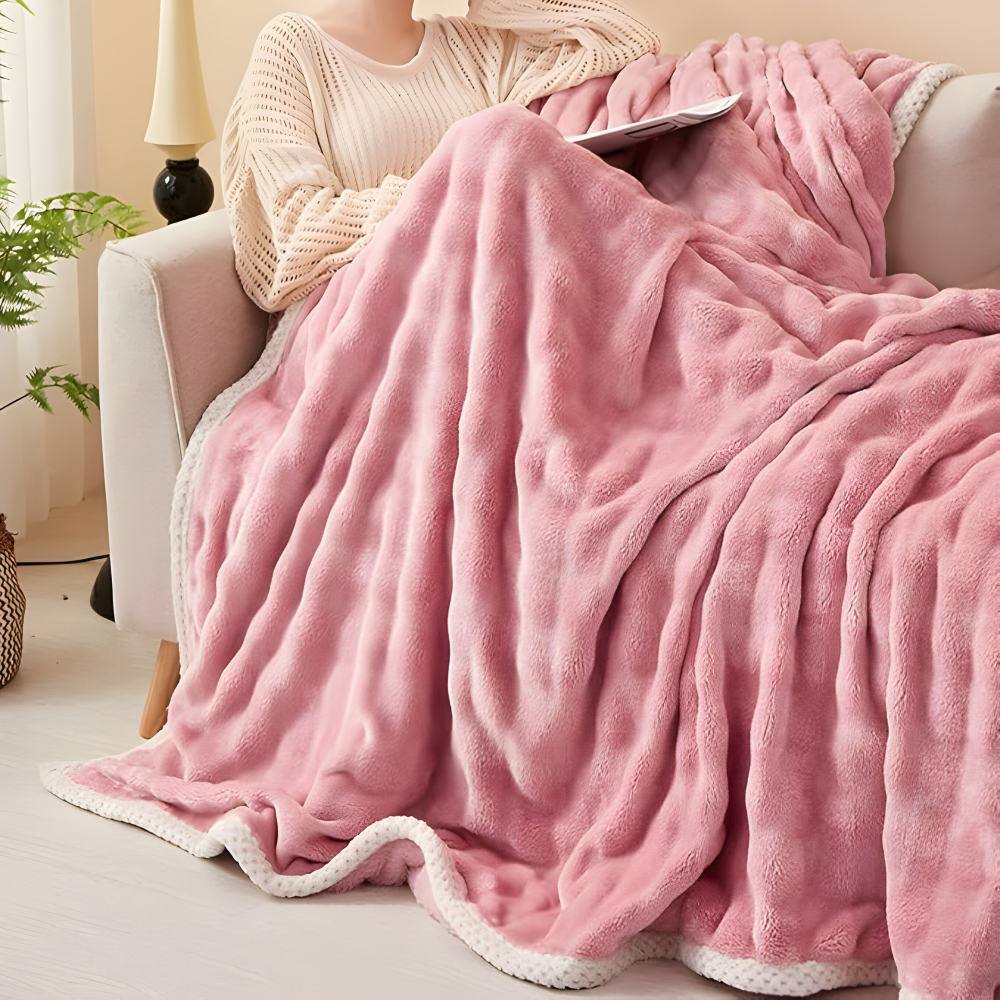 Ultra Soft Plush Winter Blanket Fluffy Cozy Throw Bed Sofa Blanket