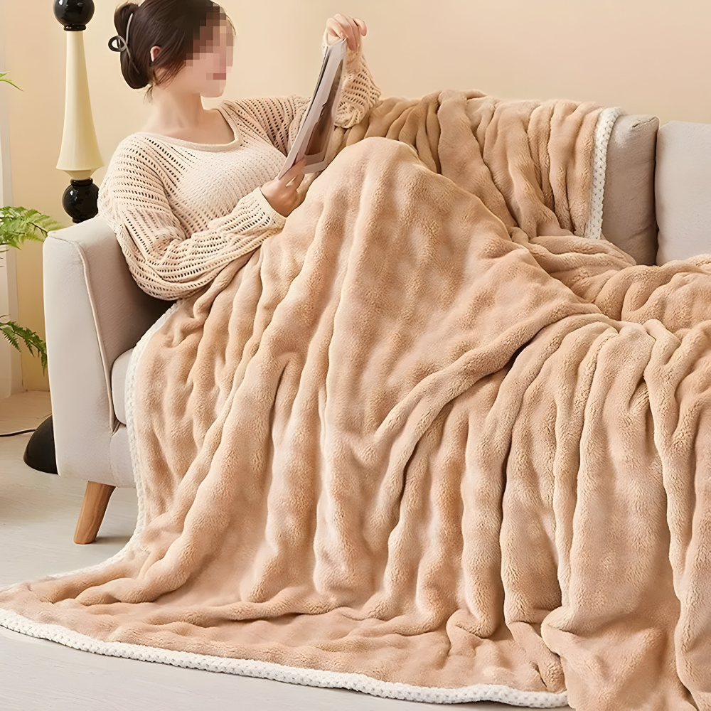 Ultra Soft Plush Winter Blanket Fluffy Cozy Throw Bed Sofa Blanket