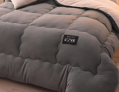 Ultra Soft Winter Quilt Cover Thick Plush Bedding Warm Flannel Blanket