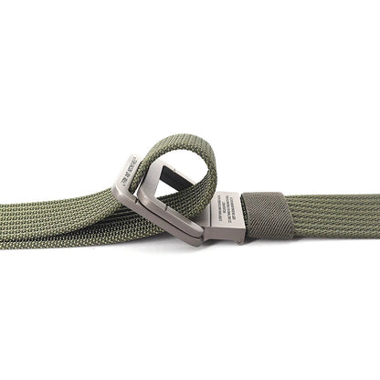 Unisex Canvas Belt Double Ring Buckle Adjustable Waist Strap