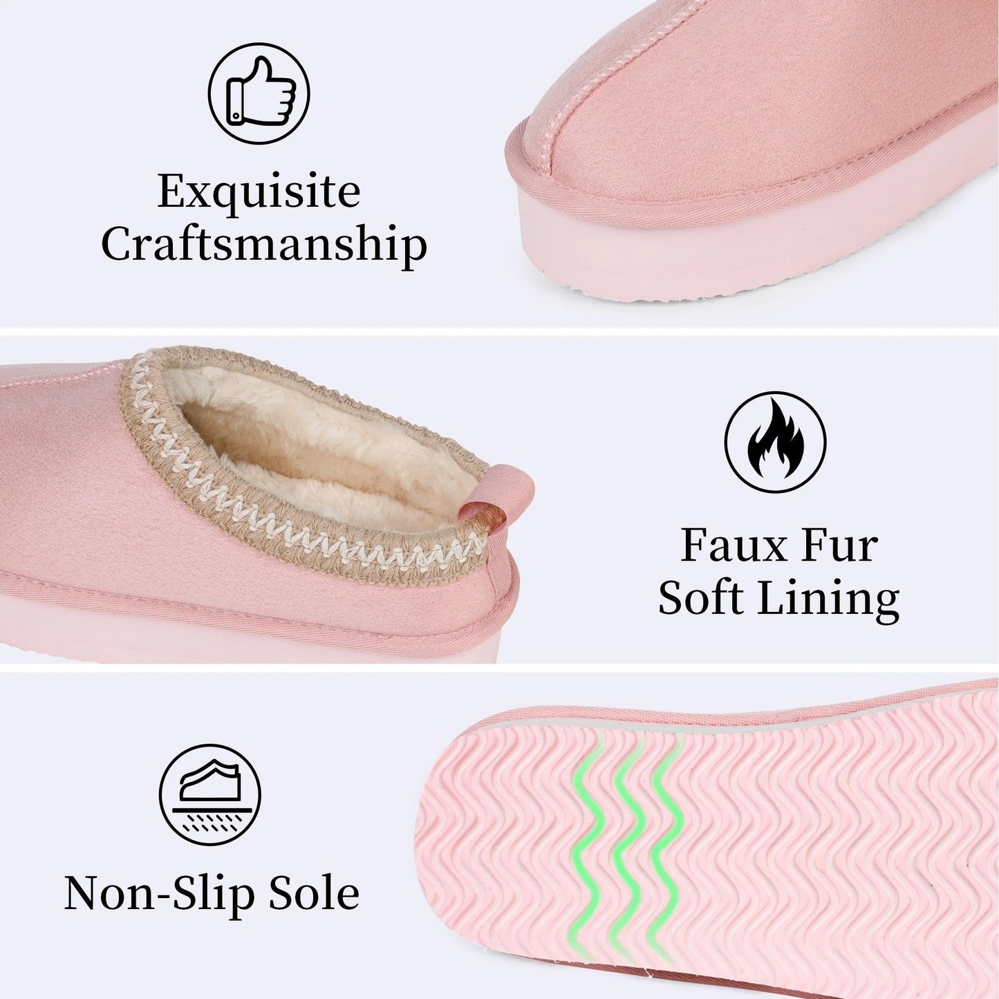 Unisex Soft Slippers Suede Indoor Comfort Anti Slip House Shoes