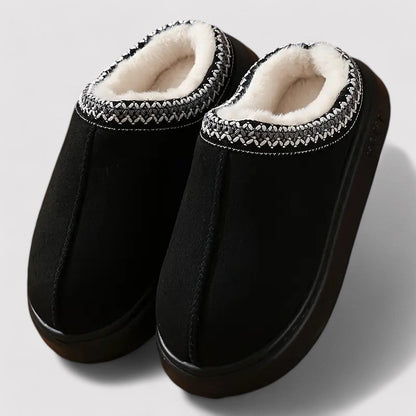 Unisex Soft Slippers Suede Indoor Comfort Anti Slip House Shoes