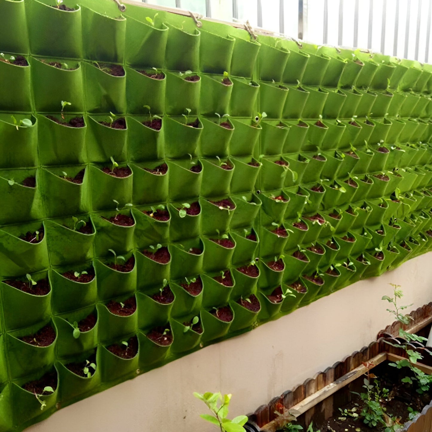 Vertical Garden Hanging Planter Storage Organizer Outdoor Wall Bag