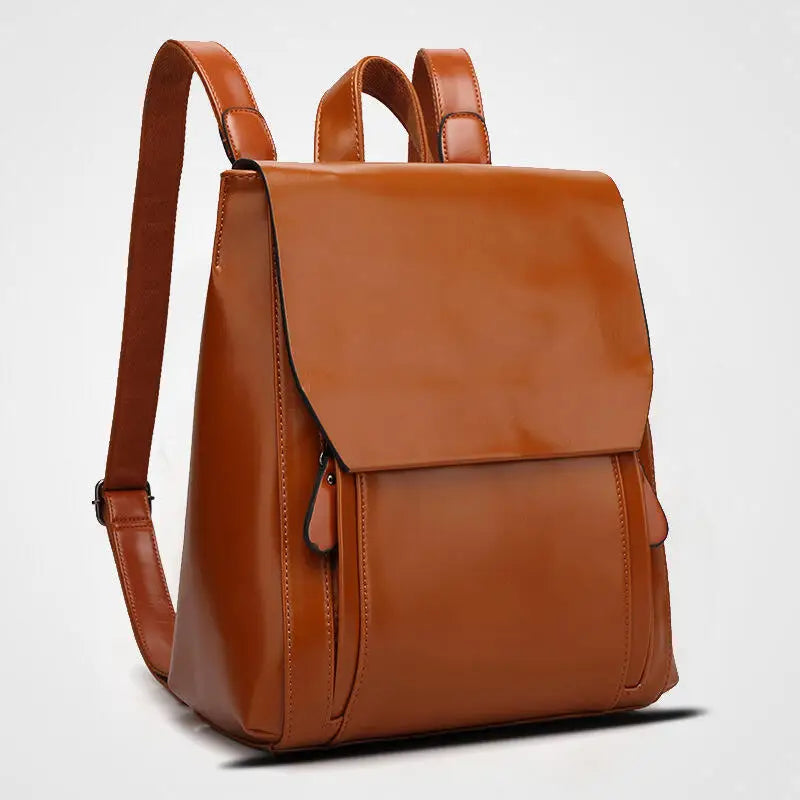 Vexopia – Elegant PU Leather Laptop Backpack with Padded Protection