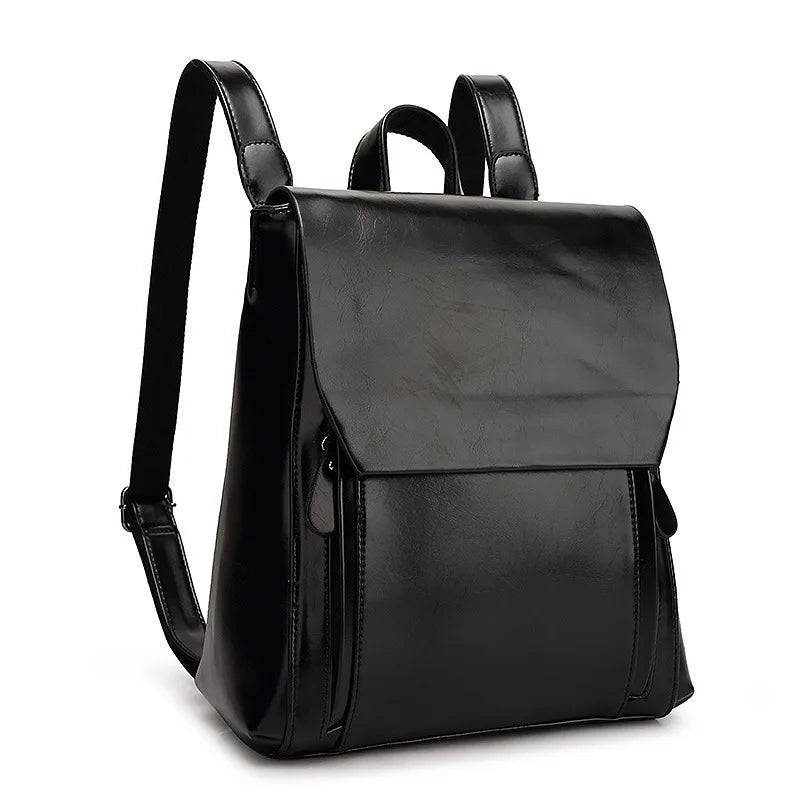 Vexopia – Elegant PU Leather Laptop Backpack with Padded Protection