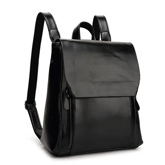 Vexopia – Elegant PU Leather Laptop Backpack with Padded Protection