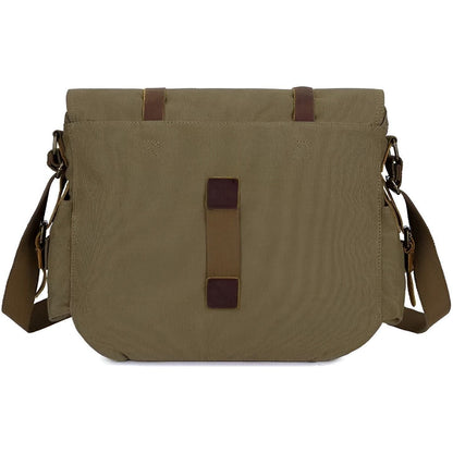 Vexopia – Men’s Vintage Canvas Messenger Bag with PU Leather Accents