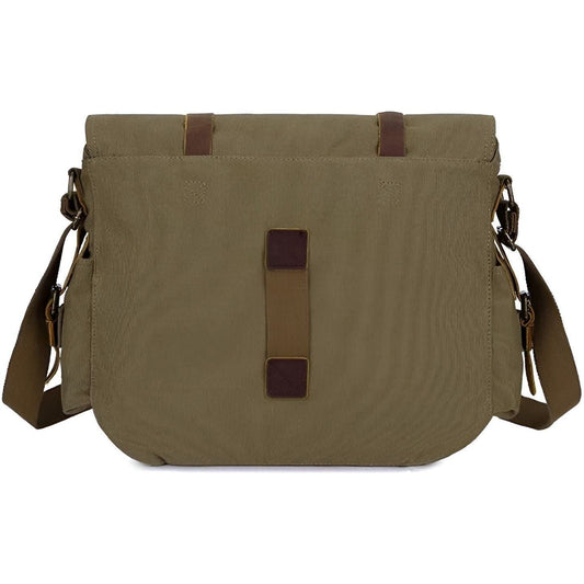 Vexopia – Men’s Vintage Canvas Messenger Bag with PU Leather Accents