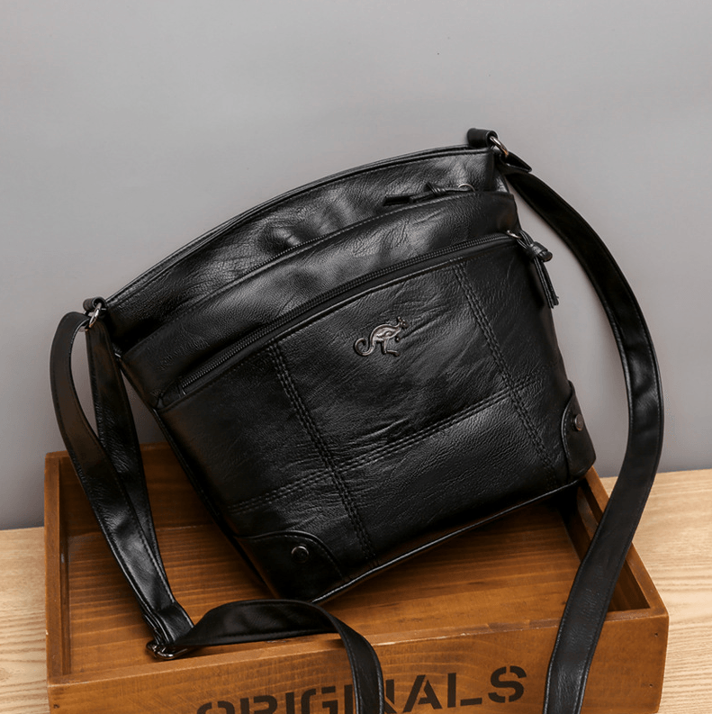 Vexopia – Vintage PU Leather Shoulder Bag with Adjustable Strap