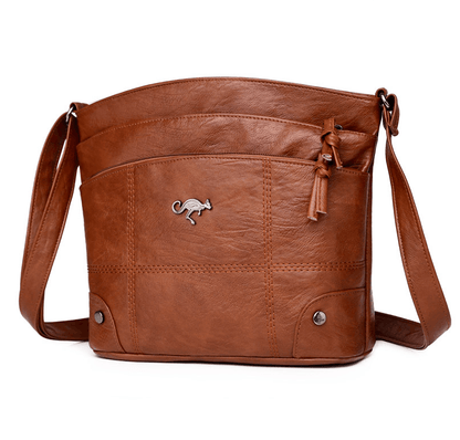 Vexopia – Vintage PU Leather Shoulder Bag with Adjustable Strap