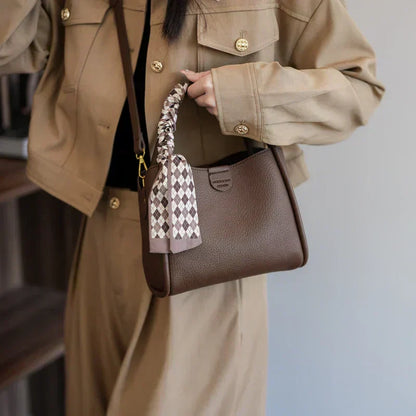 Vexopia - Women’s Lychee Texture PU Leather Crossbody Handbag