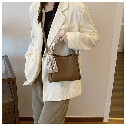 Vexopia - Women’s Lychee Texture PU Leather Crossbody Handbag