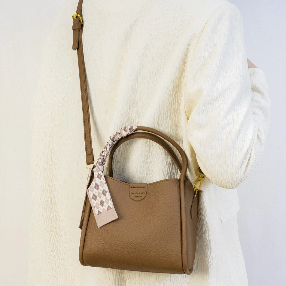 Vexopia - Women’s Lychee Texture PU Leather Crossbody Handbag