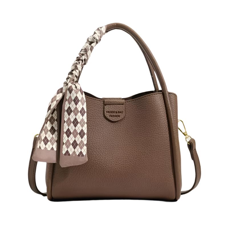 Vexopia - Women’s Lychee Texture PU Leather Crossbody Handbag