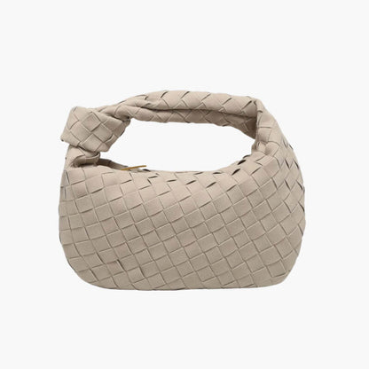 Vexopia – Women’s Mini Vegan Suede Shoulder Bag with Woven Knot Design