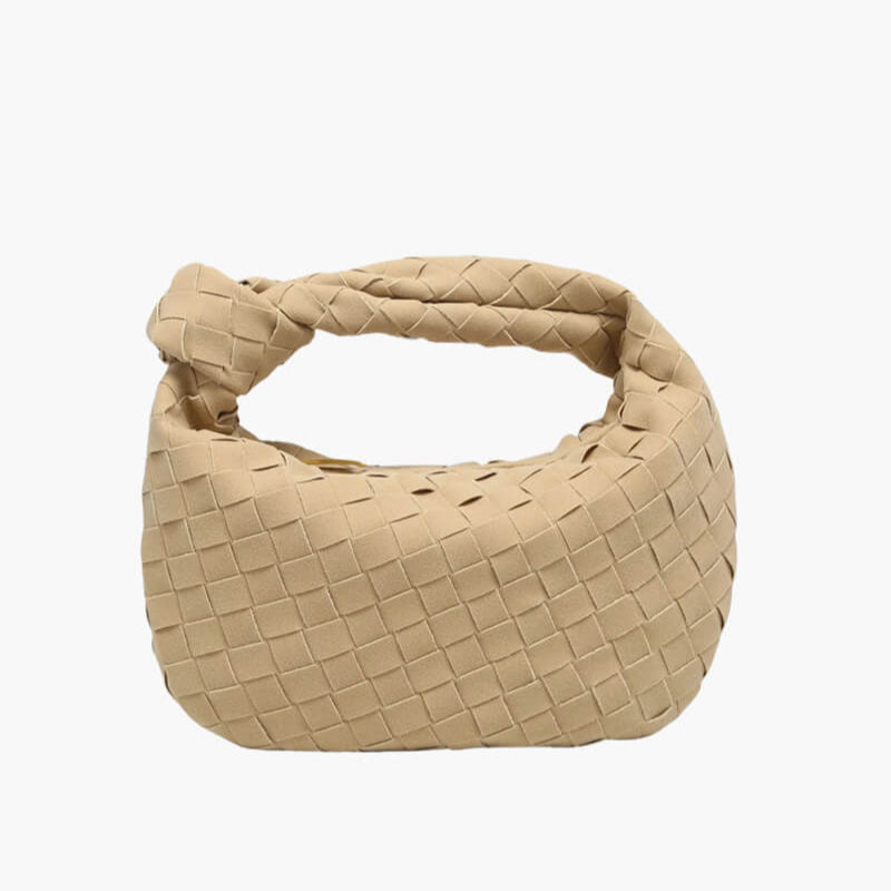 Vexopia – Women’s Mini Vegan Suede Shoulder Bag with Woven Knot Design