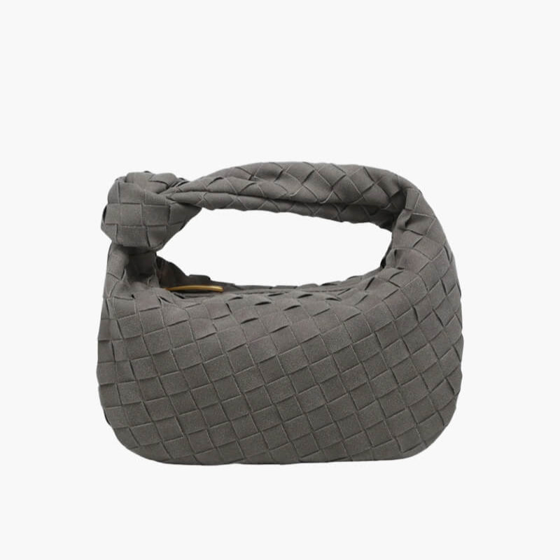 Vexopia – Women’s Mini Vegan Suede Shoulder Bag with Woven Knot Design