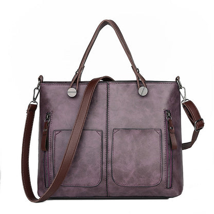 Vexopia - Women’s Vintage PU Leather Shoulder Bag with Adjustable Crossbody Strap