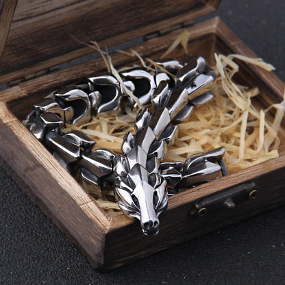 Viking Ouroboros Stainless Steel Bracelet