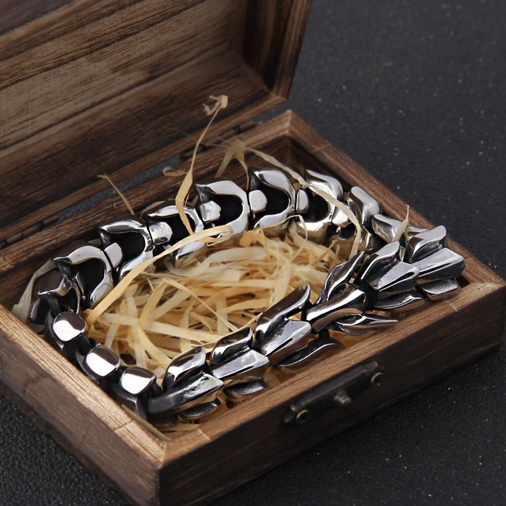 Viking Ouroboros Stainless Steel Bracelet