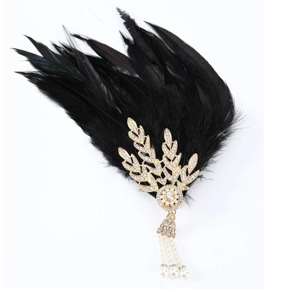 Vintage Feather Headband Flapper Style Party Hair Accessory