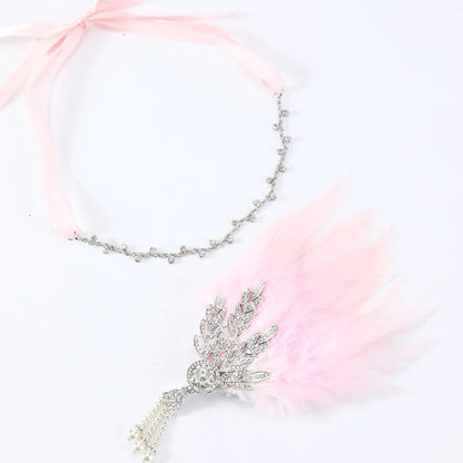Vintage Feather Headband Flapper Style Party Hair Accessory