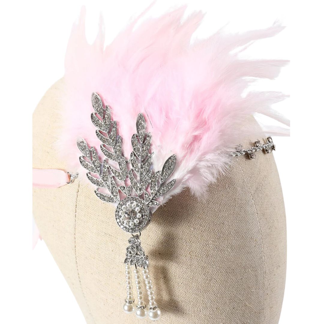 Vintage Feather Headband Flapper Style Party Hair Accessory