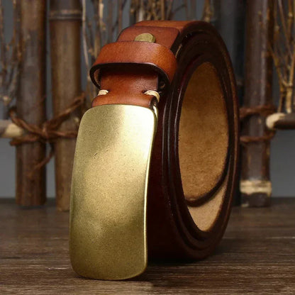 Vintage Leather Belt Genuine Full Grain Leather Strap