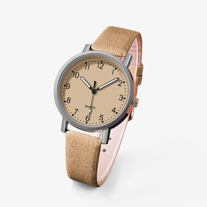 Vintage Leather Strap Women's Quartz Watch