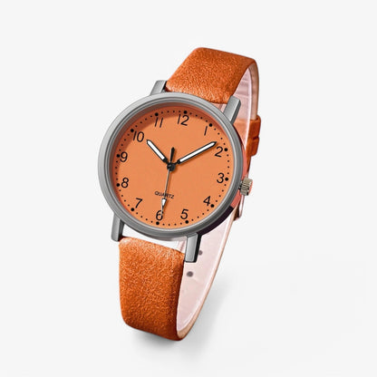 Vintage Leather Strap Women's Quartz Watch