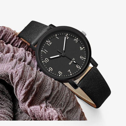 Vintage Leather Strap Women's Quartz Watch