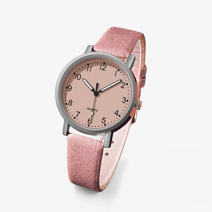 Vintage Leather Strap Women's Quartz Watch
