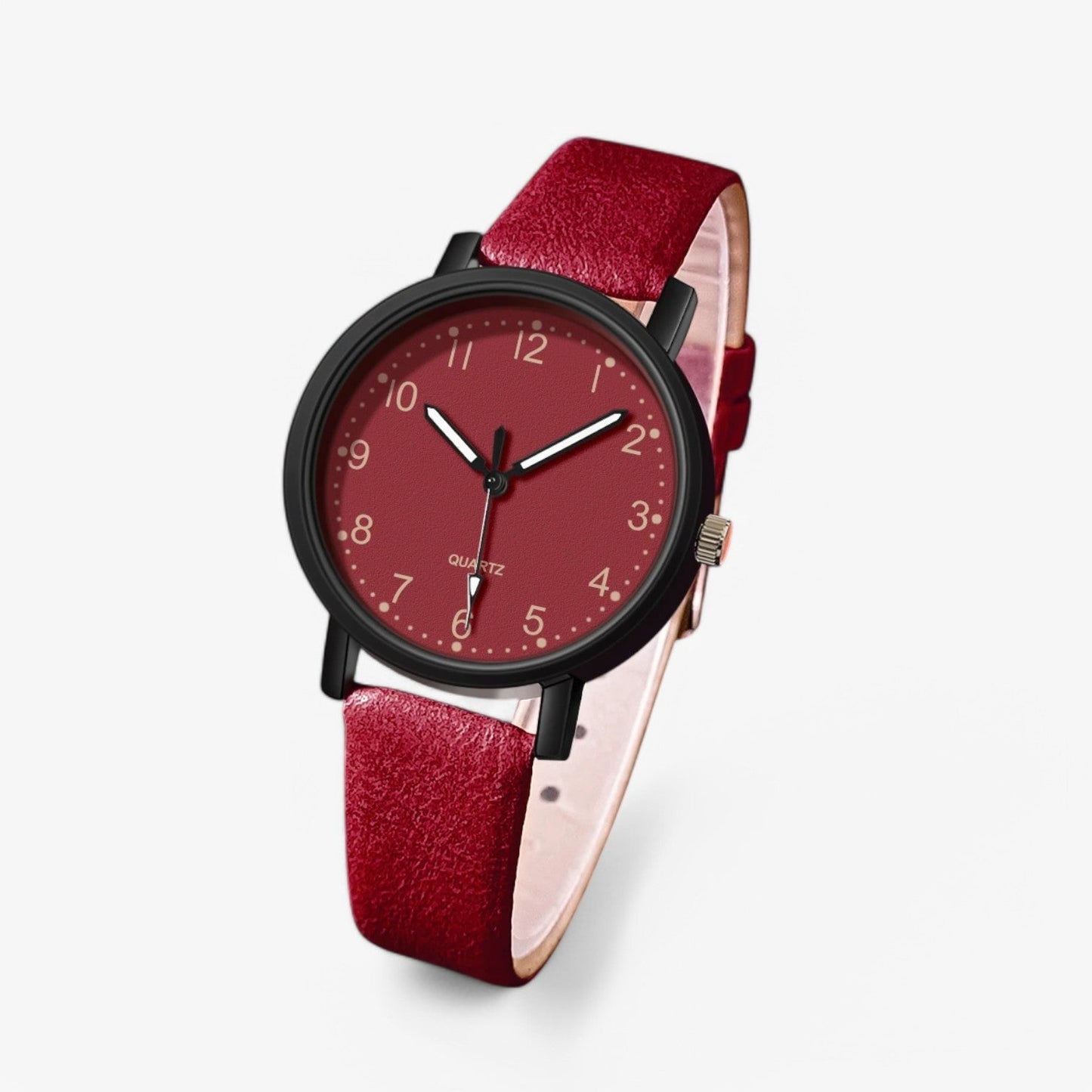 Vintage Leather Strap Women's Quartz Watch