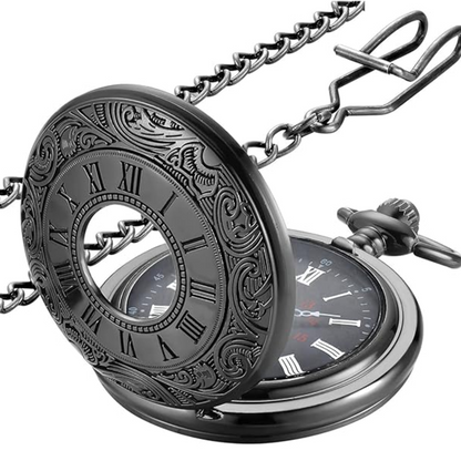 Vintage Pocket Watch Roman Numeral Quartz Timepiece