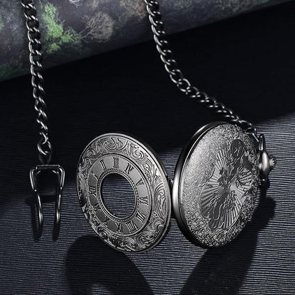 Vintage Pocket Watch Roman Numeral Quartz Timepiece