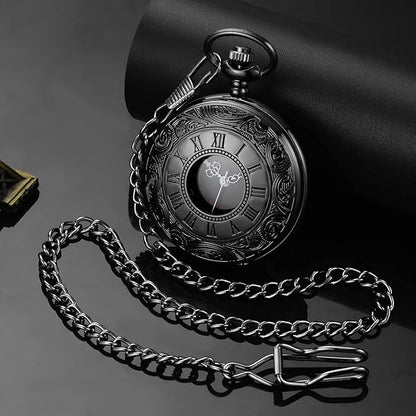 Vintage Pocket Watch Roman Numeral Quartz Timepiece