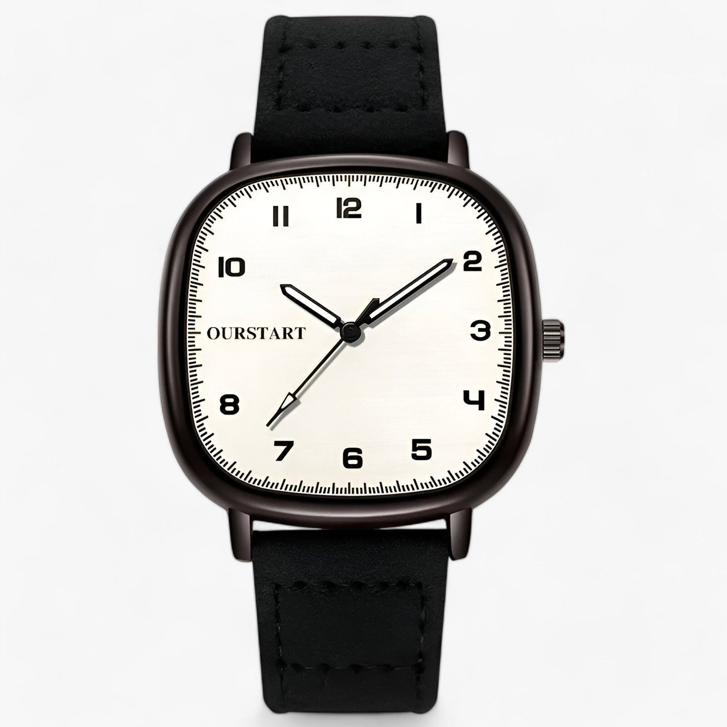 Vintage Square Dial Womens Leather Strap Watch