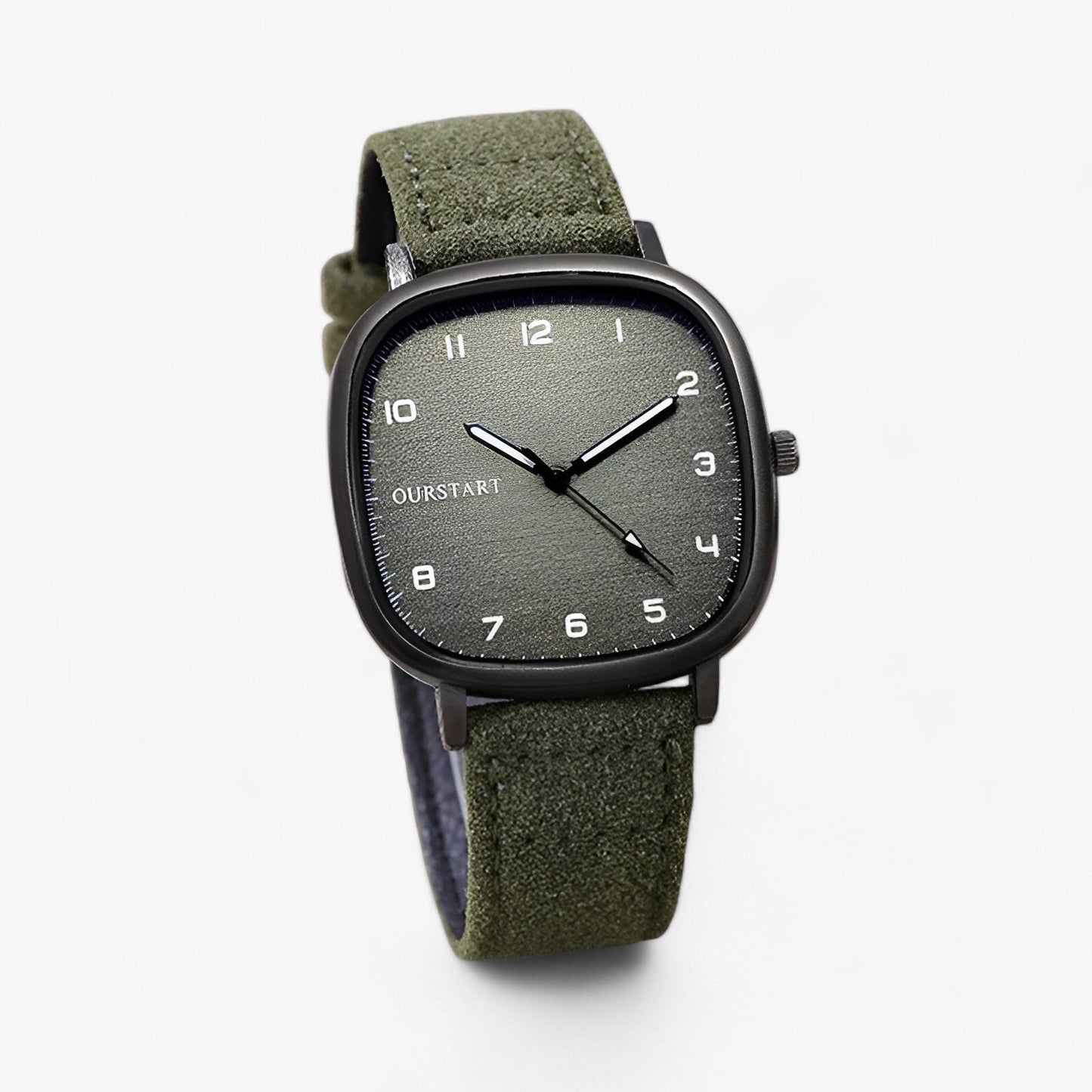 Vintage Square Dial Womens Leather Strap Watch