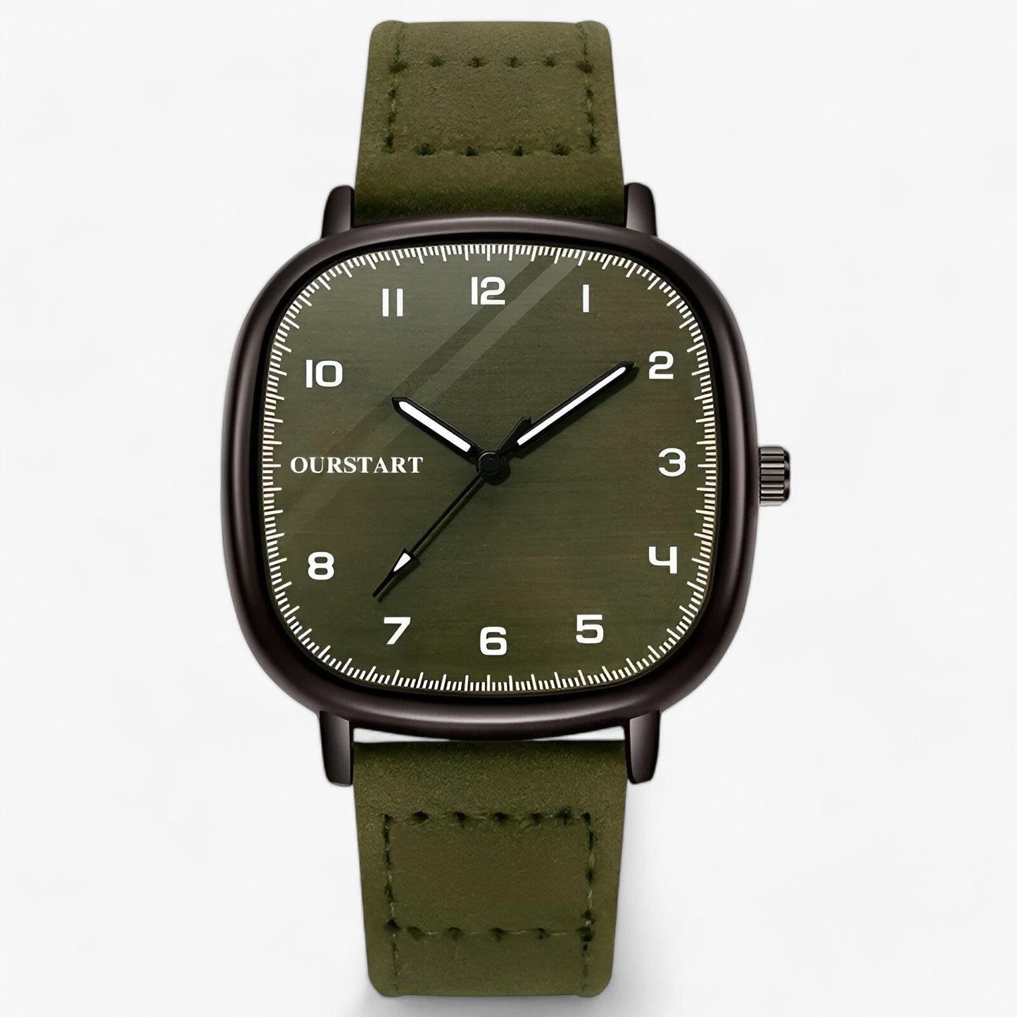 Vintage Square Dial Womens Leather Strap Watch
