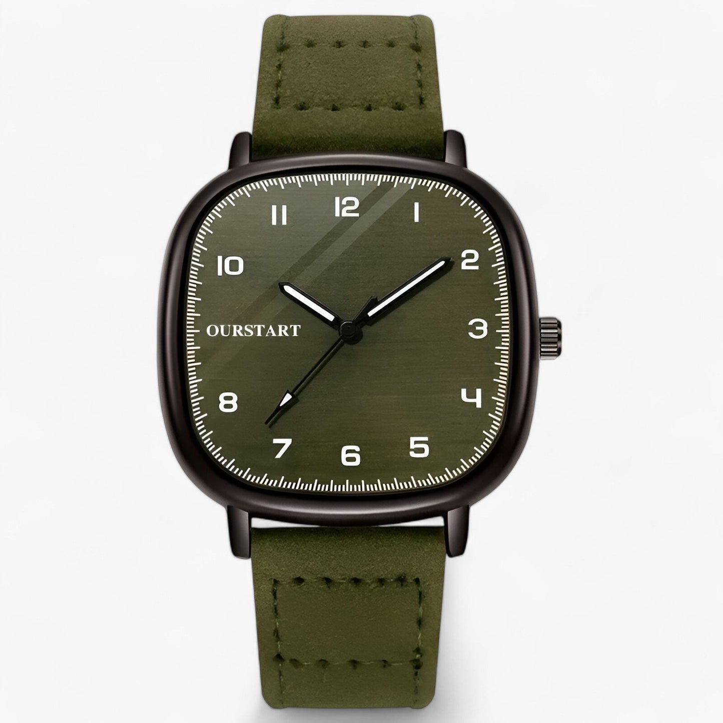 Vintage Square Dial Womens Leather Strap Watch