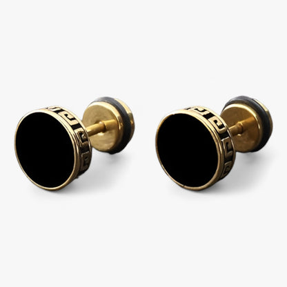 Vintage Titanium Steel Mens Earrings