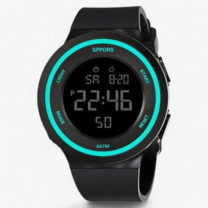 Waterproof LED Sports Watch with Alarm Function