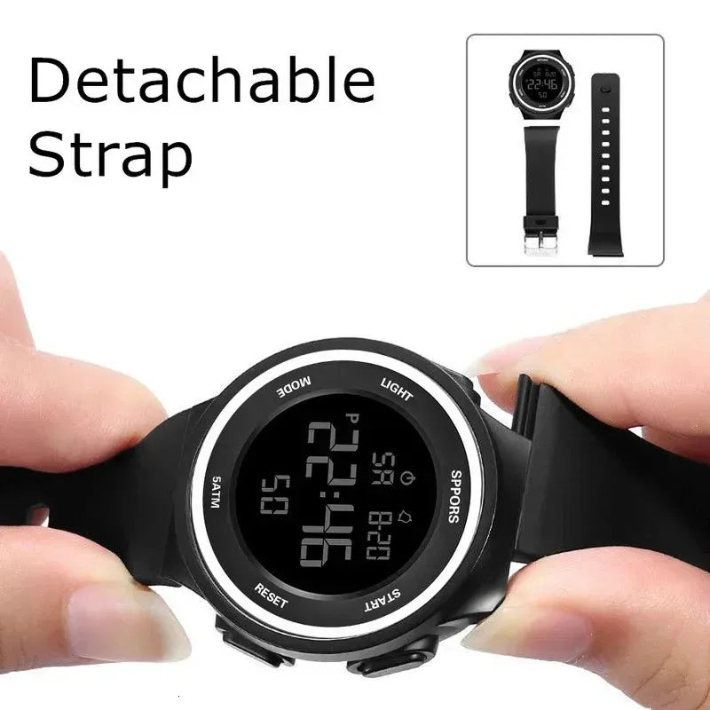 Waterproof LED Sports Watch with Alarm Function