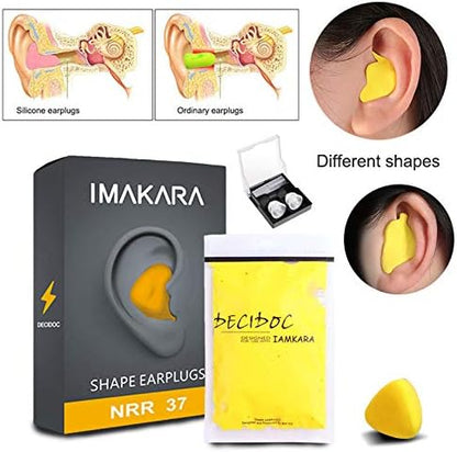 Waterproof Noise Reducing Ear Plugs for Sleep Swimming Travel